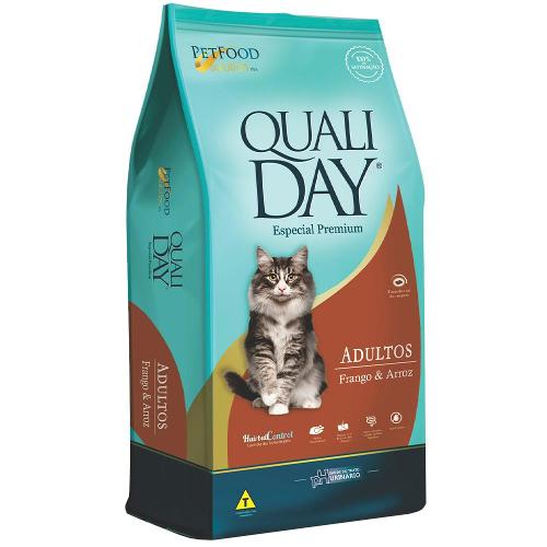 Ração Qualiday Cat Adulto Frango e Arroz - 10,1 Kg