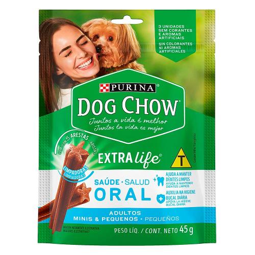 Petisco Purina Dog Chow Dog Chow para Cães Adultos Porte Mini e Pequeno Sabor Frango - 3 Unidades