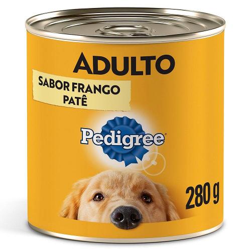 Ração Pedigree Lata Patê de Frango para Cães Adultos - 280 g
