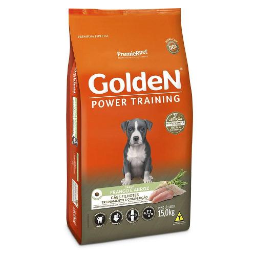 Ração Seca PremieR Pet Golden Power Training Cães Filhotes Frango e Arroz - 15 Kg