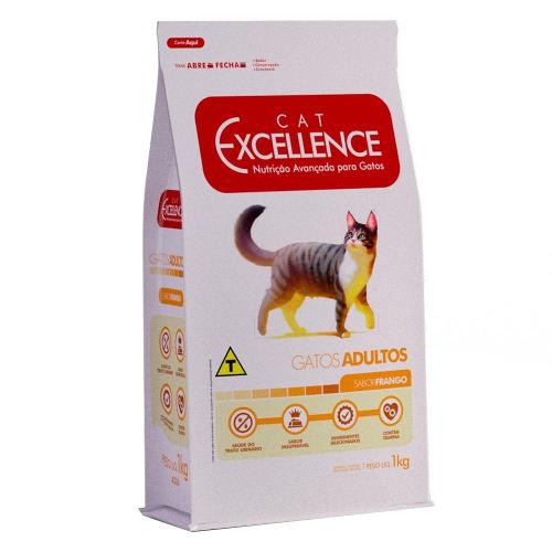 Ração Seca Cat Excellence Frango para Gatos Adultos - 1 Kg