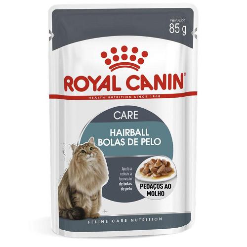 Ração Royal Canin Sachê Feline Hairball Care Eliminação de Pelos Ingeridos para Gatos - 85 g