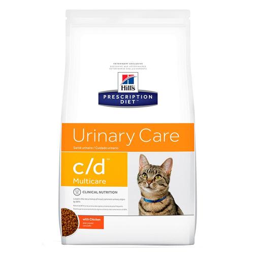 Ração Seca Hill's Prescription Diet c/d Multicare Cuidado Urinário para Gatos Adultos - 1,81 Kg