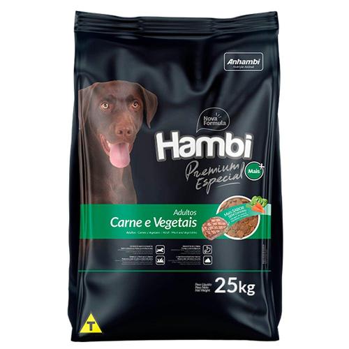 Ração Seca Hambi Premium Especial Carne e Vegetais para Cães Adultos - 25 Kg