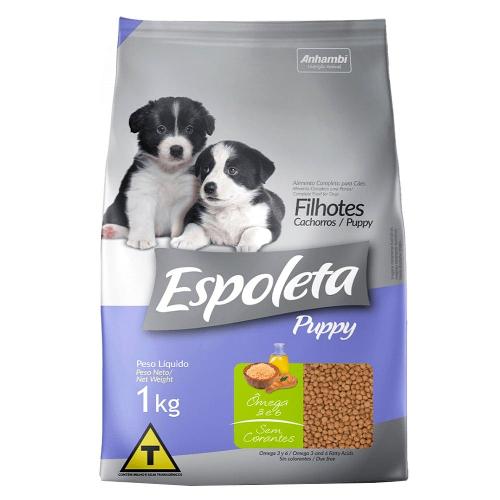Ração Seca Espoleta Leite para Cães Filhotes - 1 Kg