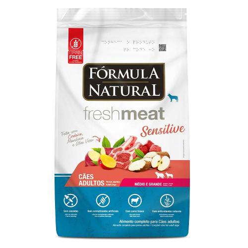 Ração Seca Fórmula Natural Fresh Meat Sensitive Cães Adultos Portes Médio e Grande - 12 KG
