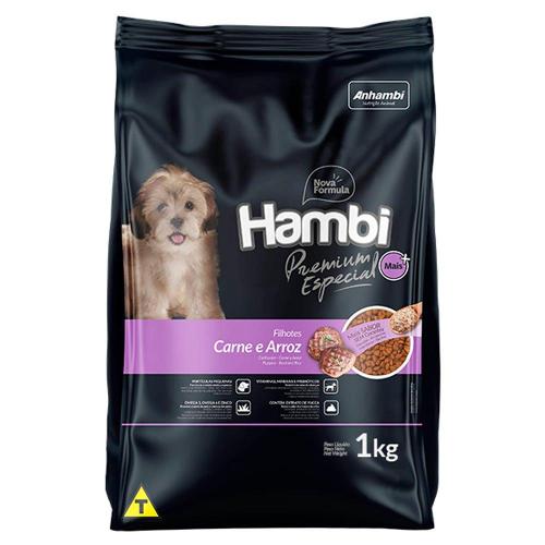 Ração Hambi Carne e Arroz para Cães Filhotes - 1 Kg