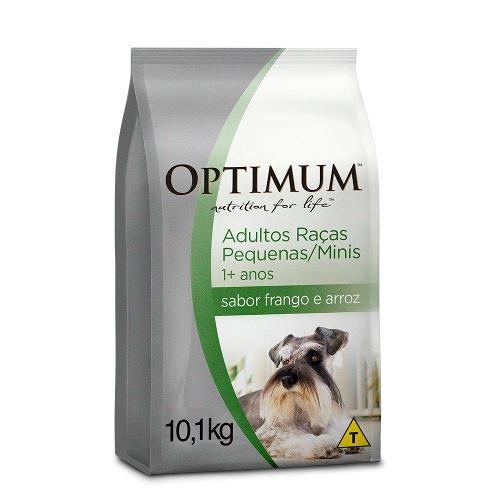 Ração Seca Optimum Frango e Arroz para Cães Adultos Raças Pequenas e Minis -10,1 Kg