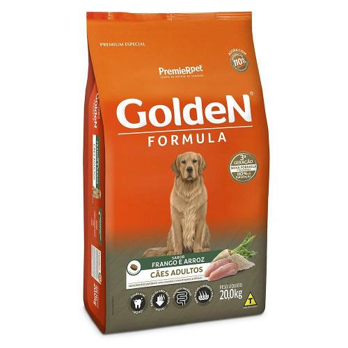 Ração Golden Formula Cães Adultos Frango e Arroz - 20 kg