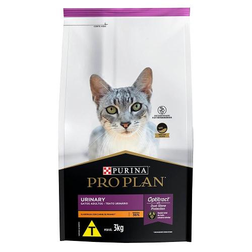 Ração Seca Nestlé Purina Pro Plan Trato Urinário Frango para Gatos Adultos - 3 Kg