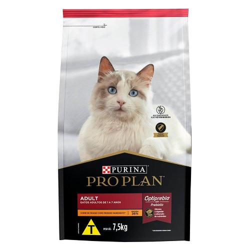 Ração Purina Pro Plan Frango Gatos Adultos - 7,5 Kg