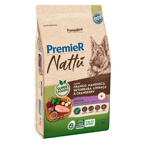 Ração PremieR Nattú Mandioca Cães Idosos - 10,1 Kg