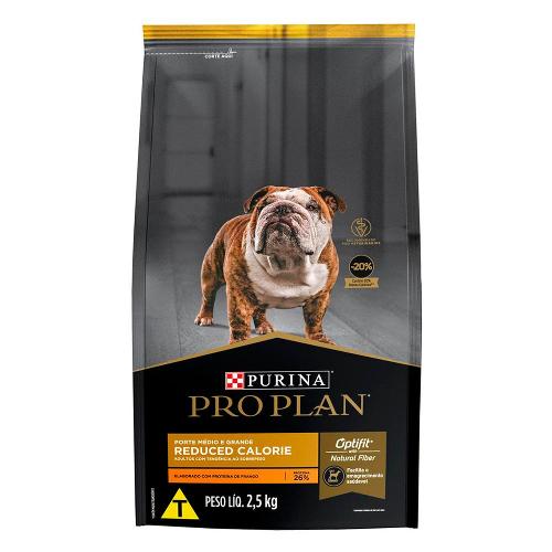 Ração Seca Nestlé Purina Pro Plan Calorias Reduzidas Frango Cães Adultos Raças Médias e Grandes