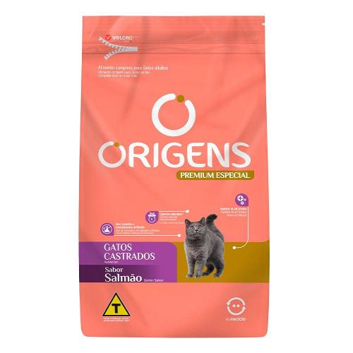 Ração Origens Salmão Gatos Castrados - 3 Kg