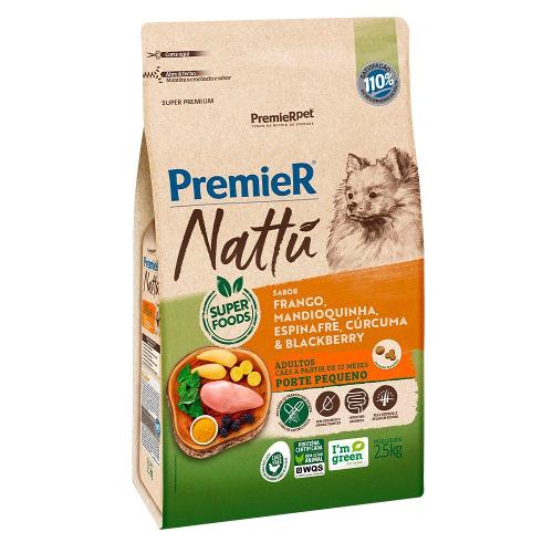 Ração Seca PremieR Nattú Mandioquinha para Cães Adultos Porte Pequeno - 2,5 Kg