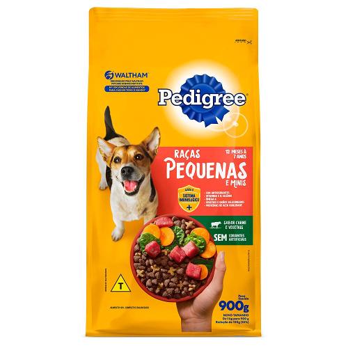 Ração Seca Pedigree para Cães Adultos Raças Pequenas - 900 g