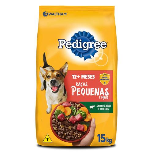 Ração Seca Pedigree para Cães Adultos Raças Pequenas - 15 Kg