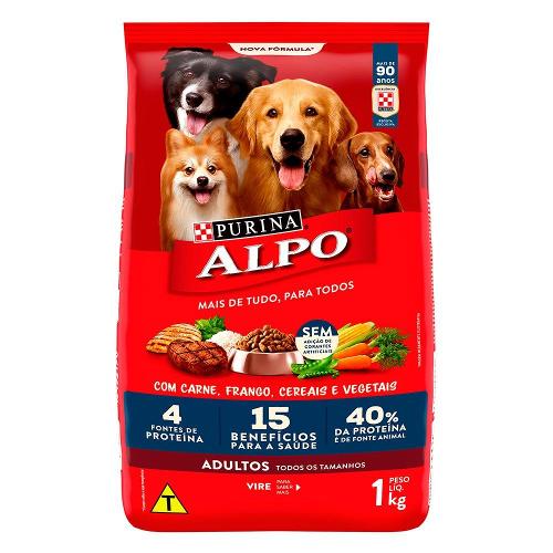 Ração Purina Alpo Carne e Frango Cães Adultos - 1 Kg