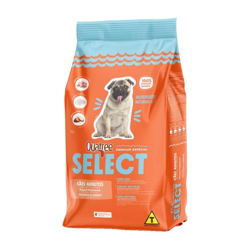 Ração Seca Quatree Select Frango e Arroz Cães Adultos Raças Pequenas - 1 Kg