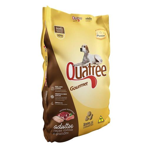 Ração Seca Quatree Gourmet Sem Corantes Cães Adultos Raças Médias e Grandes - 10,1 Kg