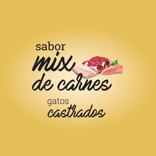 Ração Quatree Gourmet Mix de Carnes Gatos Castrados- 10,1 Kg