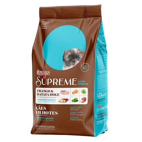 Ração Seca Quatree Supreme Frango e Batata Doce Cães Filhotes Raças Pequenas - 3 Kg