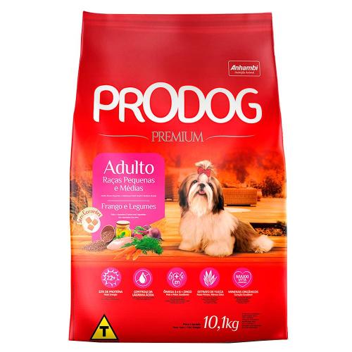 Ração Seca Prodog Frango e Legumes para Cães Adultos Raças Pequenas e Médias - 10,1 Kg