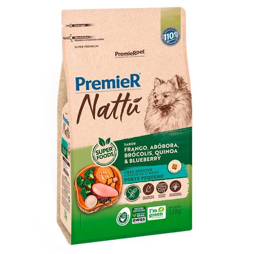 Ração PremieR Nattú Abóbora Cães Adultos Pequeno Porte- 1 Kg
