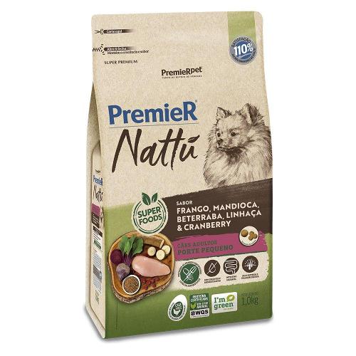 Ração Seca PremieR Pet Nattú Mandioca para Cães Adultos de Pequeno Porte - 1 Kg