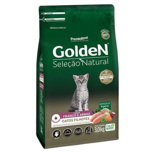 Ração Golden Seleção Natural Gatos Filhotes - 3 Kg