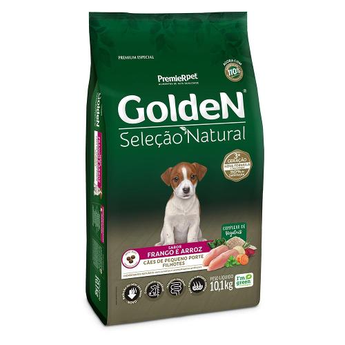 Ração Seca PremieR Pet Golden Seleção Natural para Cães Filhotes Mini Bits - 10,1 Kg