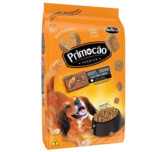 Ração Seca Primocão Premium Original Carne e Frango para Cães Adultos de Raças Médias e Grandes