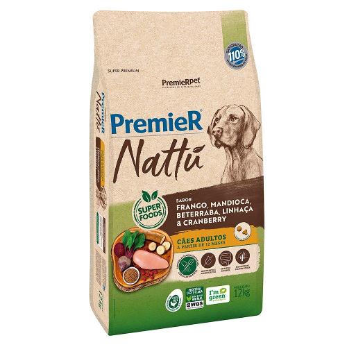 Ração PremieR Pet Nattú Mandioca Cães Adultos - 12 Kg