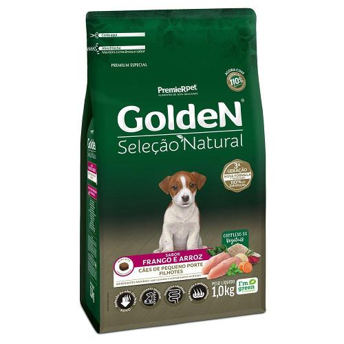 Ração Golden Seleção Natural Cães Filhotes Mini Bits - 1 Kg