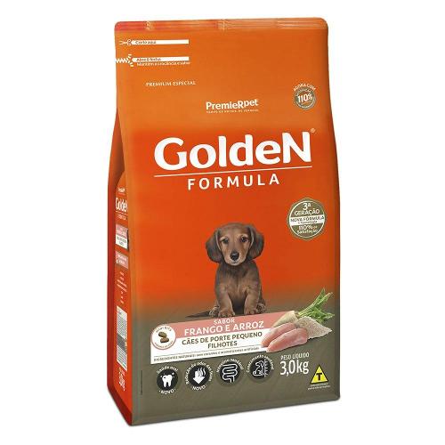 Ração Seca PremieR Pet Golden Formula Cães Filhotes Mini Bits Frango e Arroz - 3 Kg