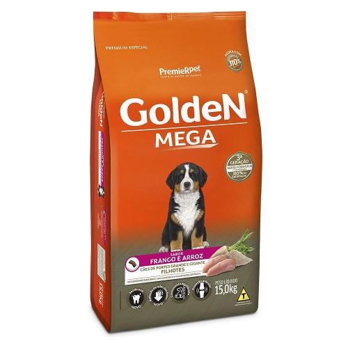 Ração Seca PremieR Pet Golden Mega Cães Filhotes Raças Grandes Frango e Arroz - 15 Kg