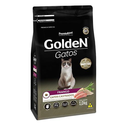 Ração Golden Gatos Adultos Castrados Frango - 1 Kg