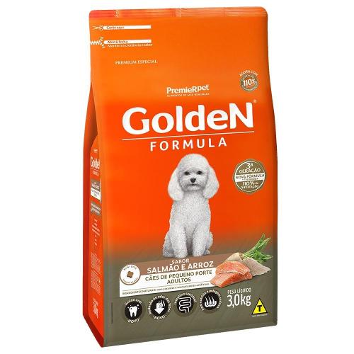 Ração Seca PremieR Pet Golden Formula Mini Bits Salmão e Arroz para Cães Adultos de Raças Pequenas