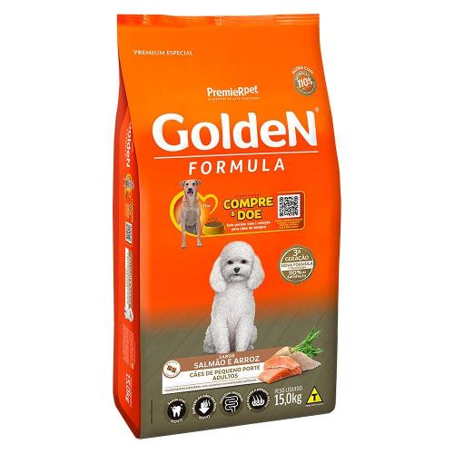Ração Seca PremieR Pet Golden Formula Mini Bits Salmão e Arroz para Cães Adultos de Raças Pequenas