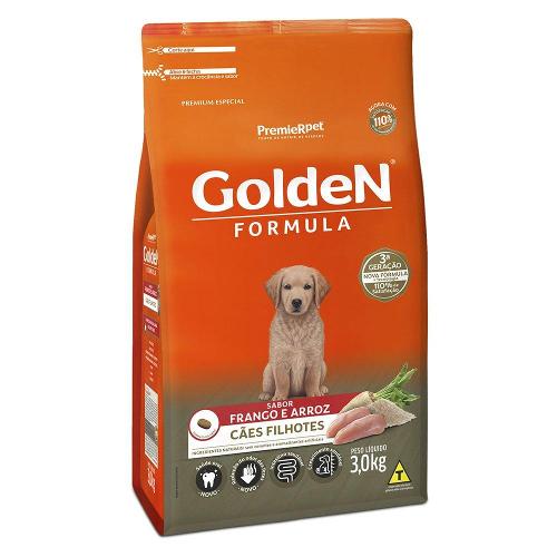 Ração Golden Formula Cães Filhotes Frango e Arroz - 3 Kg