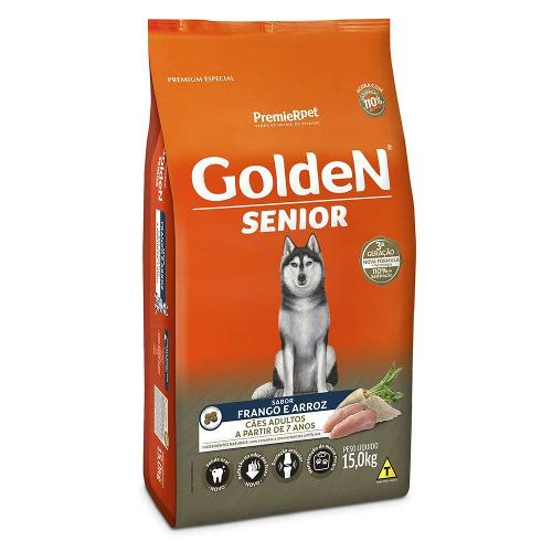 Ração Golden Formula Cães Sênior Frango e Arroz - 15 Kg