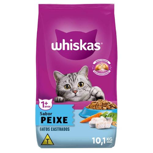 Ração Whiskas Peixe para Gatos Adultos Castrados - 10,1 Kg