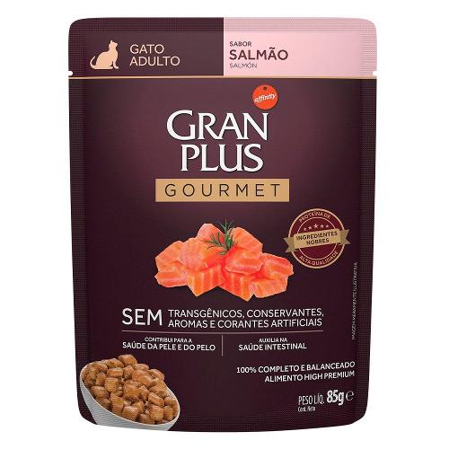Ração Úmida GranPlus Sachê Gourmet Salmão para Gatos Adultos - 85 g