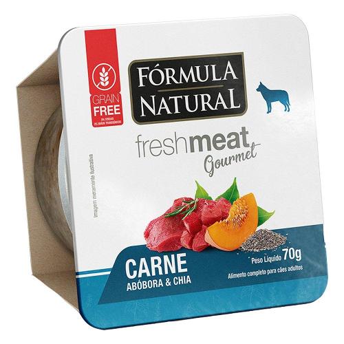 Ração Úmida Fórmula Natural Fresh Meat Gourmet Carne, Abóbora e Chia para Cães Adultos - 70 g