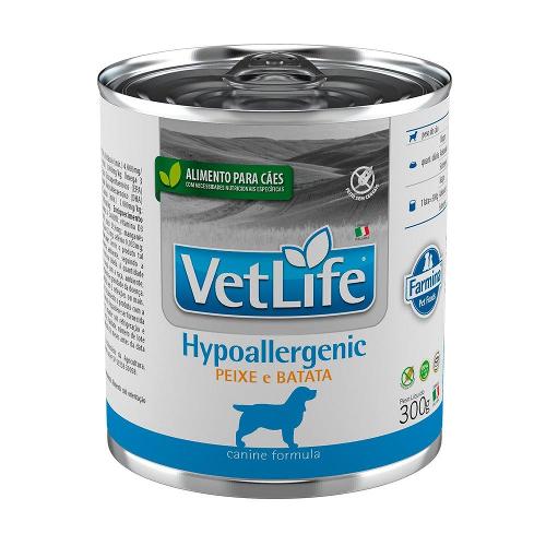 Ração Úmida Farmina Vet Life Hypoallergenic Peixe e Batata para Cães - 300 g