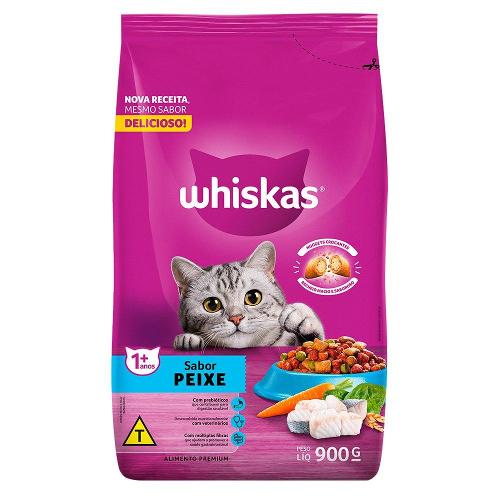 Ração Whiskas Peixe para Gatos Adultos - 900 g