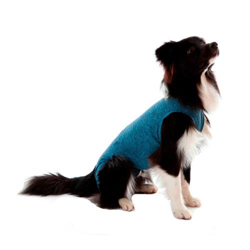 Roupa Pós Castração Pet Med Duo Dry Azul para Cães Macho - Tam. 01