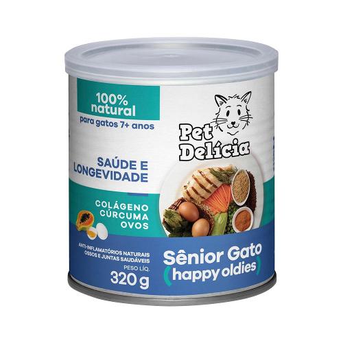 Ração Úmida Pet Delícia Sênior Happy Oldies 7+ para Gatos - 320 g