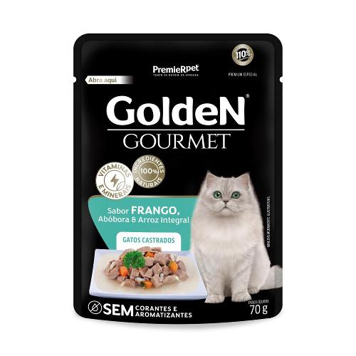 Ração Úmida PremieR Pet Golden Gourmet Frango para Gatos Castrados - 70 g