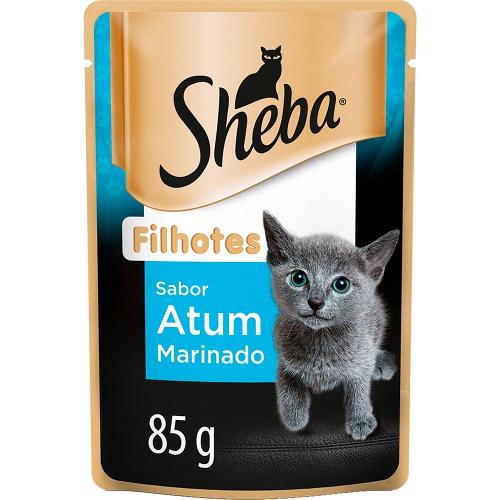 Ração Úmida Sheba Sachê Cortes Selecionados Sabor Atum Marinado para Gatos Filhotes - 85 g